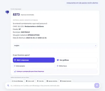 Tela real da IA B2B RIAN dentro do EmpresAqui
